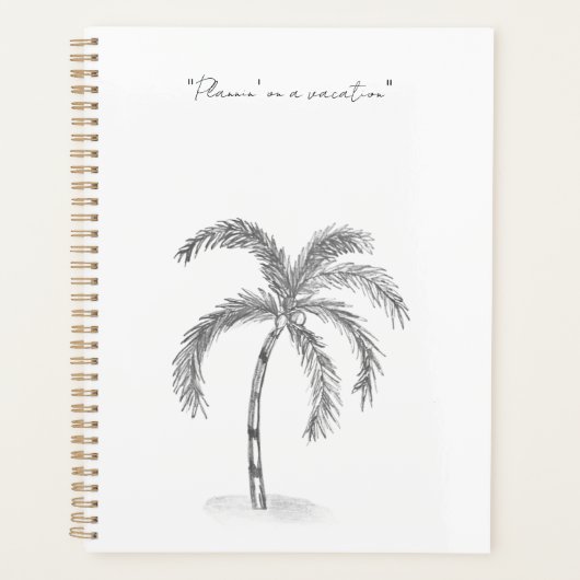 Geschetste zwart-wit klassieke ronde sticker planner (Voorkant)