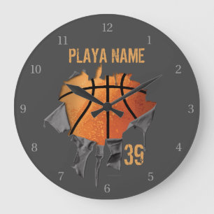 Gescheurd Basketbal Grote Klok