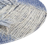 Gescheurd blauw denim: jeans textuur. snijplank (Hoek)