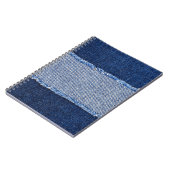 Gescheurd denim: blauwe jeans stof. notitieboek (Linkerzijde)