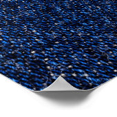 Gescheurd denim: blauwe jeans stof. poster (Hoek)