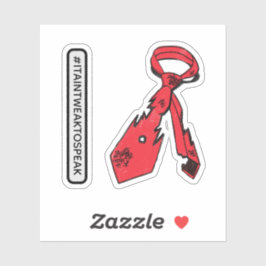 Gescheurd en gescheurd Stropdas Sticker