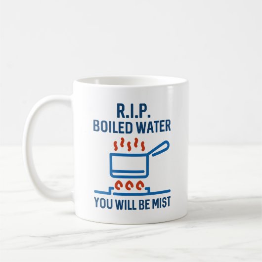 Gescheurd gekookt water koffiemok (Links)