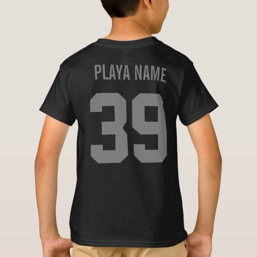 Gescheurd Honkbal (nummer & naam) T-shirt (Achterkant)