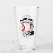 Gescheurd honkbalglas glas (Voorkant)