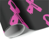 Gescheurd lint/bas...Borstkanker Cadeaupapier (Rol Hoek)