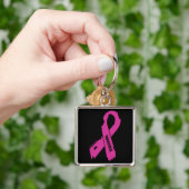 Gescheurd lint/krijger...Borstkanker Sleutelhanger (Hand)