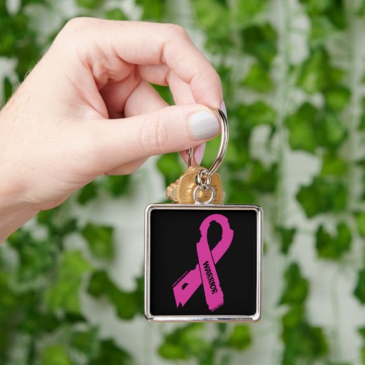 Gescheurd lint/krijger...Borstkanker Sleutelhanger (Hand)