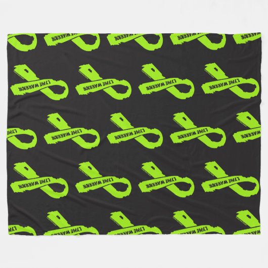 Gescheurd lint/krijger...Lyme Fleece Deken (Voorkant (Horizontaal))