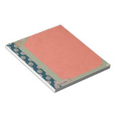  gescheurd papier bloemengroen Sinaasappel plakboe Notitieblok (Schuin)