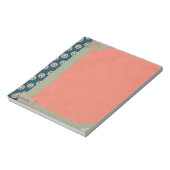  gescheurd papier bloemengroen Sinaasappel plakboe Notitieblok (Linkerzijde)