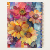 Gescheurd papier collage bloemen 20XX spiraal plan Planner (Achterkant)
