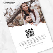 Gescheurd papier effect 2 foto's QR code bruiloft Kaart