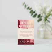 Gescheurd papier Romance Auteur Boek Release Marke Visitekaartje (Staand voorkant)