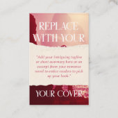 Gescheurd papier Romance Auteur Boek Release Marke Visitekaartje (Voorkant)