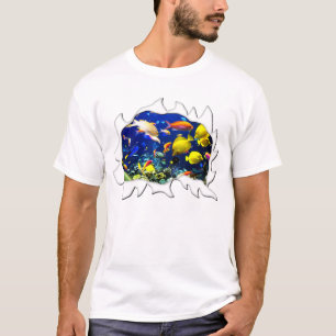 Gescheurd T-shirt Aquarium Tropische Vissen Grappi