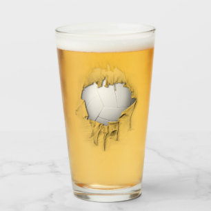 gescheurd volleybalglas glas