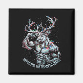 Gescheurd voor de games Funny Christmas Gym Workou Magneet (Voorkant)