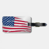 Gescheurde Amerikaanse vlag Bagagelabel (Achterkant horizontaal)