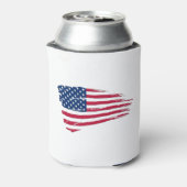 Gescheurde Amerikaanse vlag Blikjeskoeler (Blikje Achterkant)