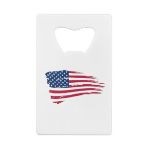 Gescheurde Amerikaanse vlag Creditkaart Flessenopener