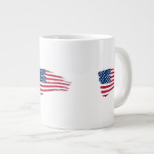 Gescheurde Amerikaanse vlag Grote Koffiekop (Voorkant rechts)