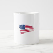 Gescheurde Amerikaanse vlag Grote Koffiekop (Voorkant)