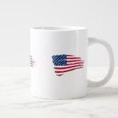 Gescheurde Amerikaanse vlag Grote Koffiekop (Rechts)
