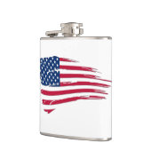 Gescheurde Amerikaanse vlag Heupfles (Links)