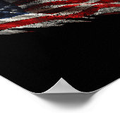 Gescheurde Amerikaanse vlag in nood Poster (Hoek)