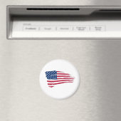 Gescheurde Amerikaanse vlag Magneet (Insitu (Vaatwasser))