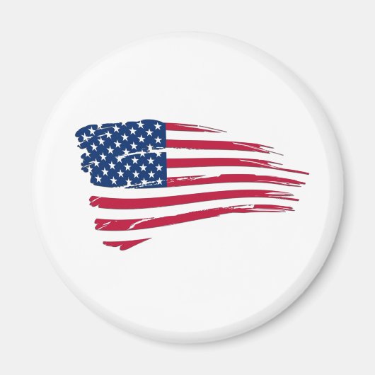 Gescheurde Amerikaanse vlag Magneet (Voorkant)