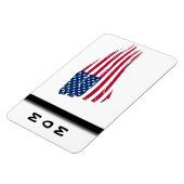 Gescheurde Amerikaanse vlag Magneet (Linkerzijde)