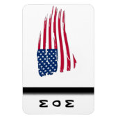 Gescheurde Amerikaanse vlag Magneet (Verticaal)
