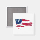 Gescheurde Amerikaanse vlag Magneet (Voorkant / Achterkant)