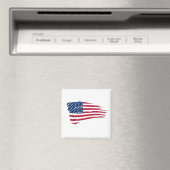 Gescheurde Amerikaanse vlag Magneet (Insitu (Vaatwasser))