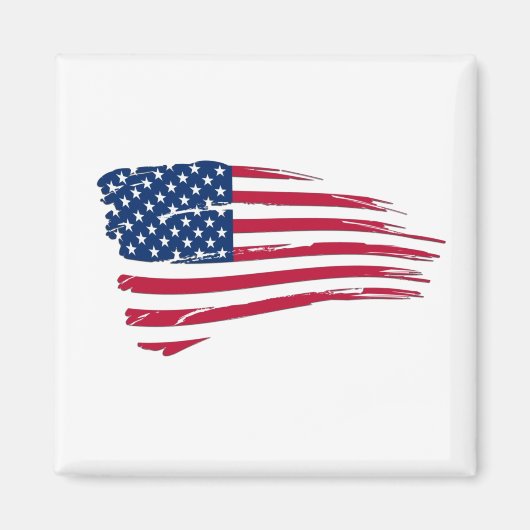 Gescheurde Amerikaanse vlag Magneet (Voorkant)