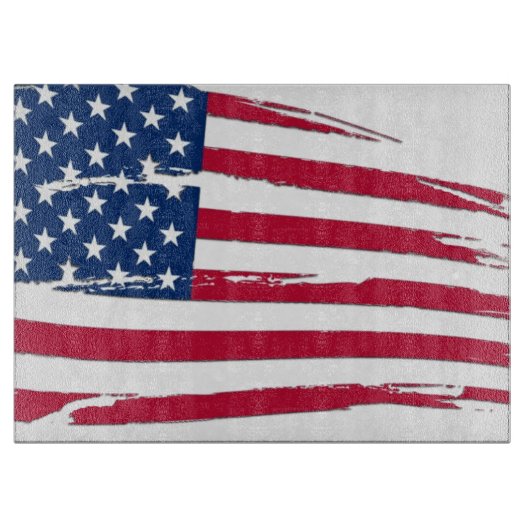 Gescheurde Amerikaanse vlag Snijplank (Voorkant)