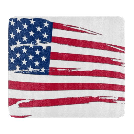 Gescheurde Amerikaanse vlag Snijplank (Voorkant)