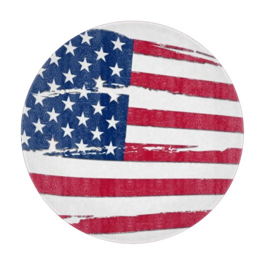 Gescheurde Amerikaanse vlag Snijplank (Voorkant)