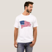 Gescheurde Amerikaanse vlag T-shirt (Voorkant volledig)