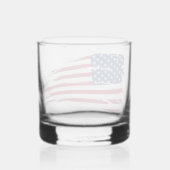 Gescheurde Amerikaanse vlag Whisky Glas (Achterkant)