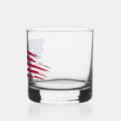 Gescheurde Amerikaanse vlag Whisky Glas (Links)
