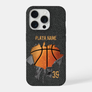 Gescheurde Basketbal (gestructureerd) iPhone 15 Pro Case