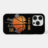 Gescheurde Basketbal iPhone Hoesje (Achterkant horizontaal)