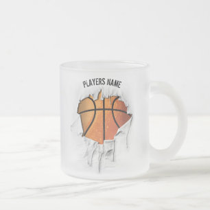 Gescheurde Basketball Matglazen Koffiemok Matglas Koffiemok