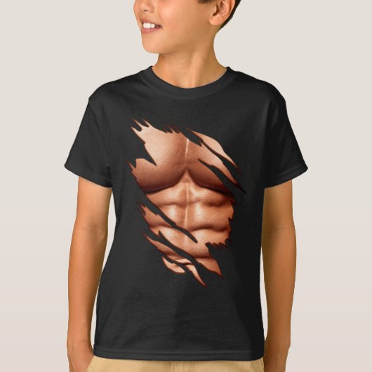 Gescheurde Buikspieren Clic Grappig T-shirt (Voorkant)