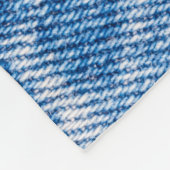 Gescheurde denim: Dubbele Blauwe Jeans Lijst Fleece Deken (Hoek)