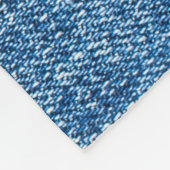 Gescheurde denim stof textuur, blauwe tinten. fleece deken (Hoek)