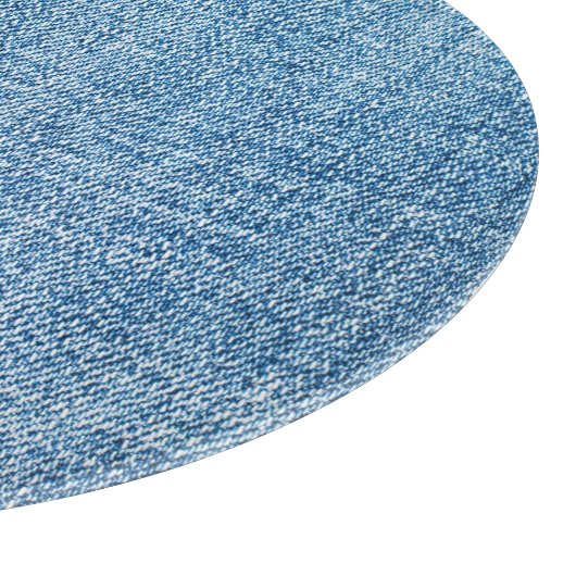 Gescheurde denim stof textuur, blauwe tinten. snijplank (Hoek)